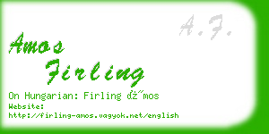 amos firling business card